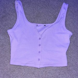 light purple crop tank top